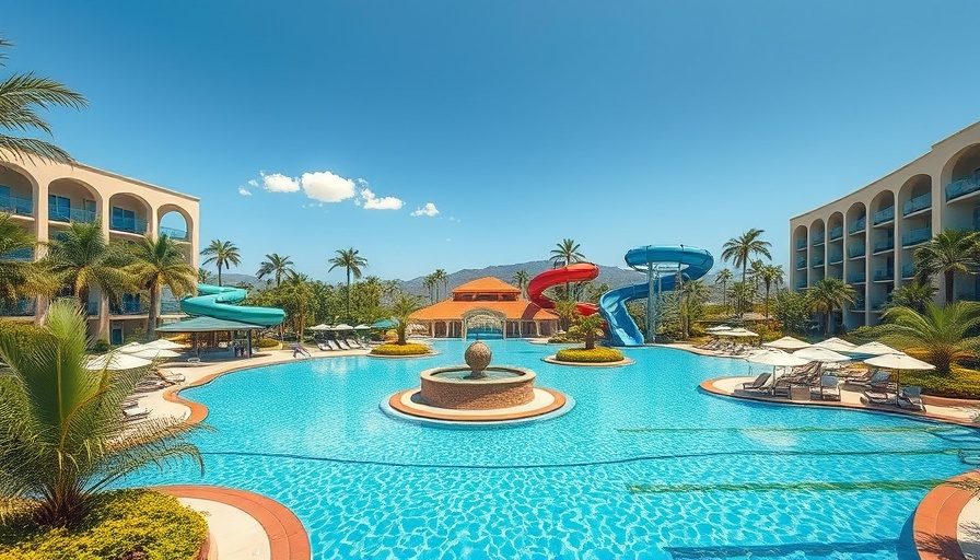 Luxurious pool area at Apartments by Marriott Bonvoy Resort Orlando with cabanas and slides.