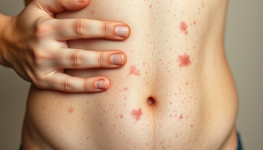 Measles rash on abdomen, highlighting vaccination importance