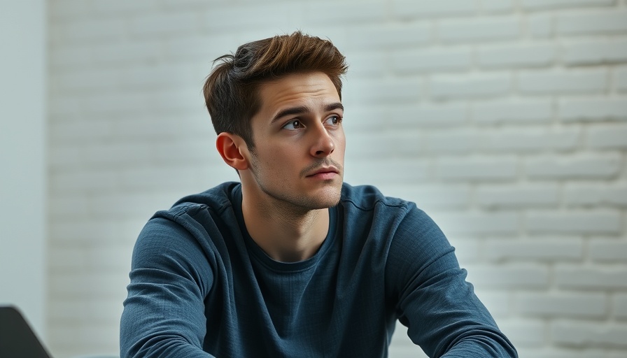Young man pondering, highlighting Alzheimer's at young age