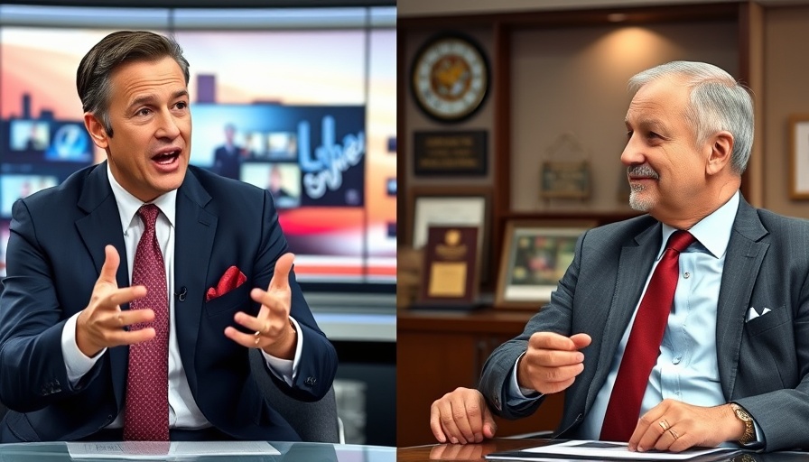 News interview with businessmen discussing Florida Senate topic.