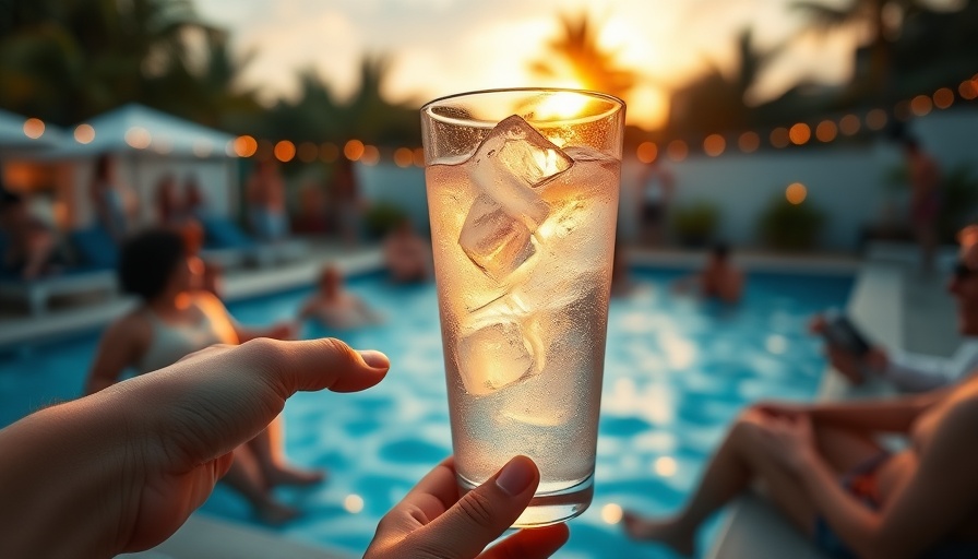 Friday Faves Summer Fashion and Recipes: Hand holding a drink by the pool.