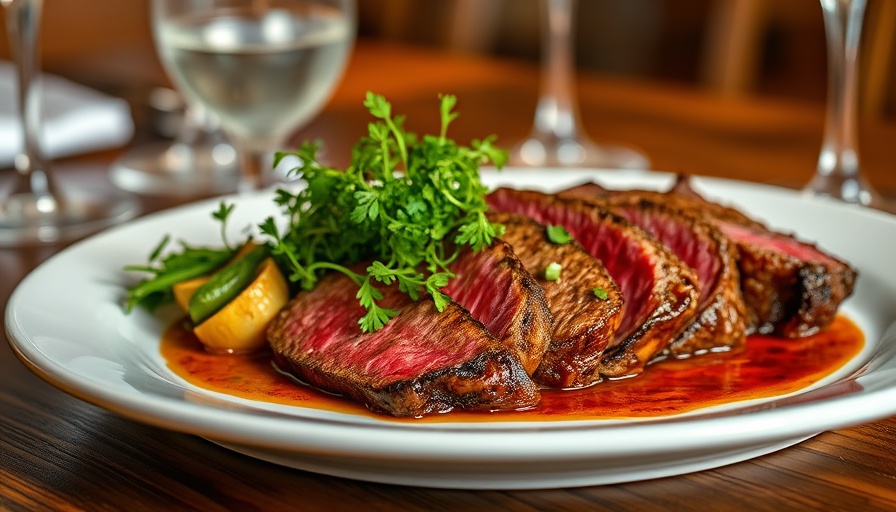 Elegant gourmet beef dish for 10 year beef-iversary celebration.