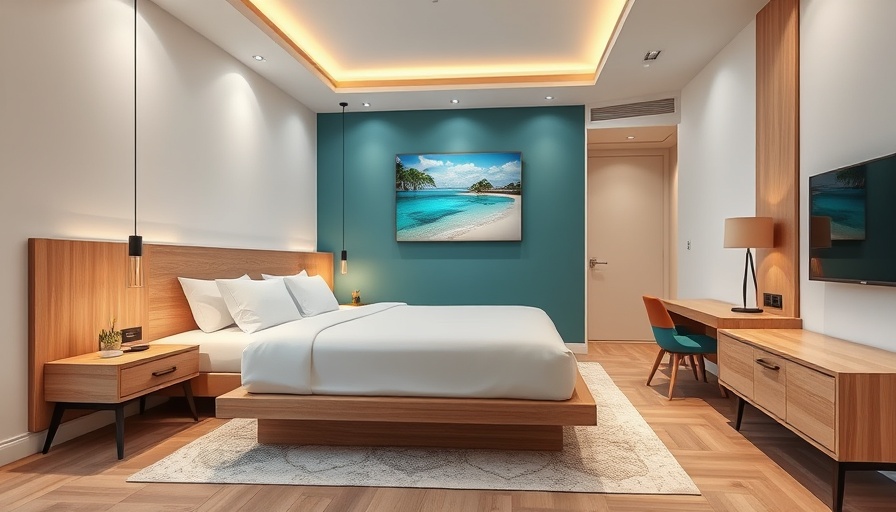Modern hotel room using Hilton points in US Virgin Islands.