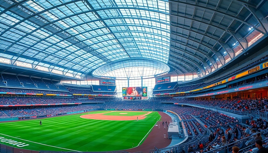 Futuristic stadium concept for MLB's Orlando Dreamers.