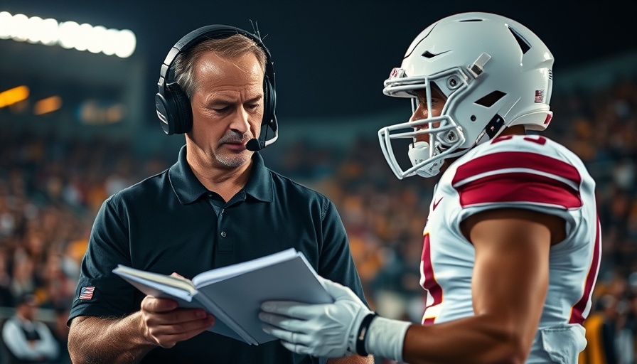UCF QB Situation: Coach and player in strategy discussion.