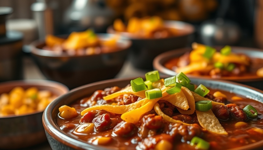 Best beef chili bowl topped with cheese and corn chips