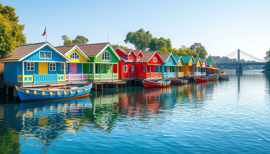 Colorful boat houses on river in Apalachicola; Things to Do in Apalachicola.