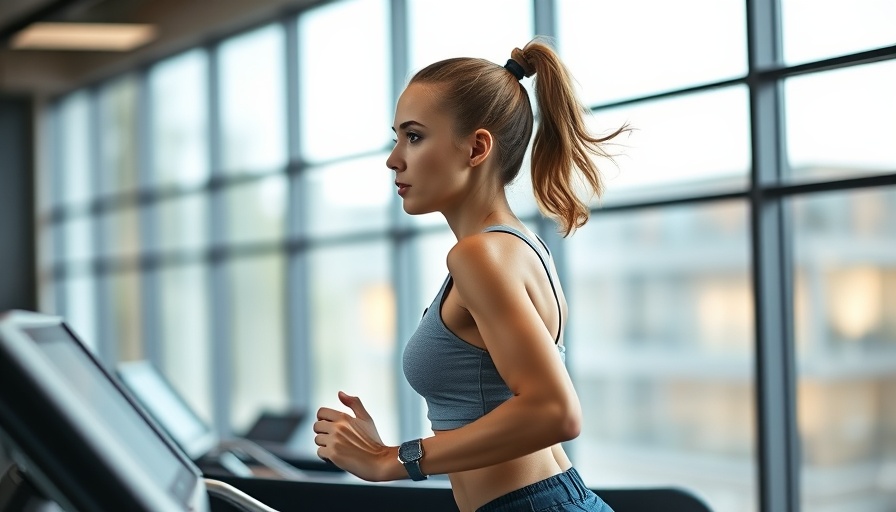 High intensity interval training treadmill workout in modern gym.