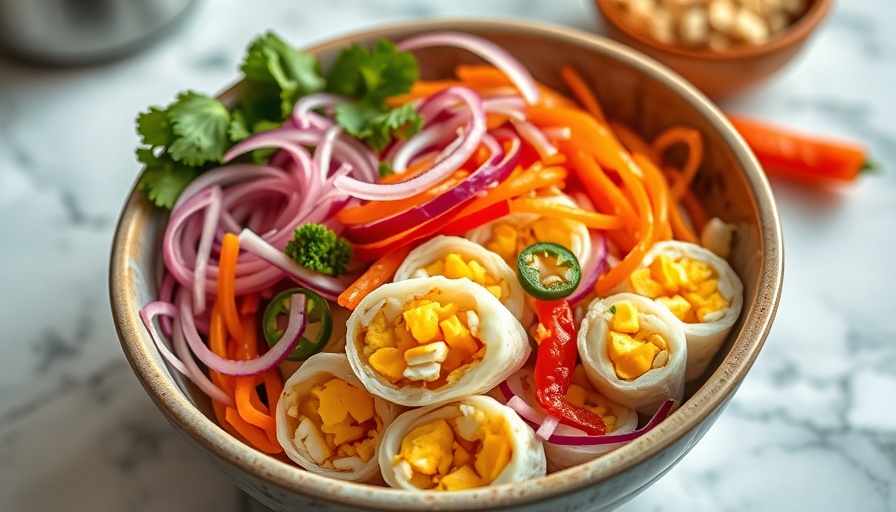 Colorful Egg Roll in a Bowl Recipe with vibrant ingredients.