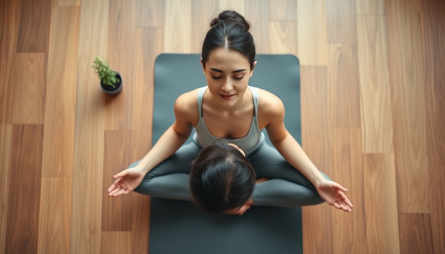 Top view meditation scene, mindfulness recovery activity.