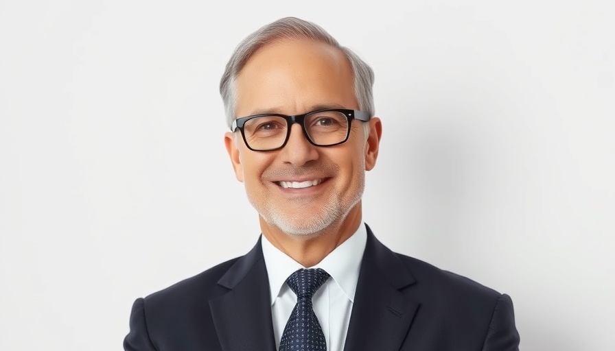 Smiling middle-aged man in glasses and suit, medical error prevention concept