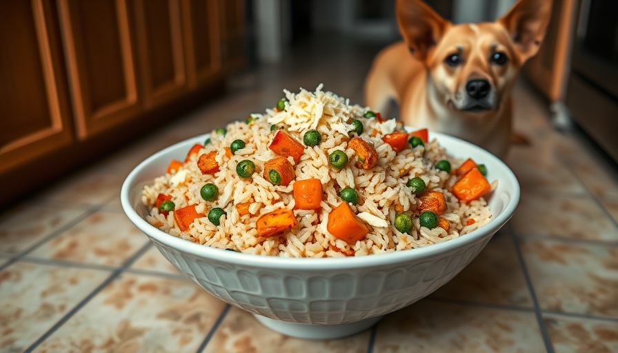 Healthy and colorful meal in a bowl with dog, emphasizing healthy lifestyle tips.