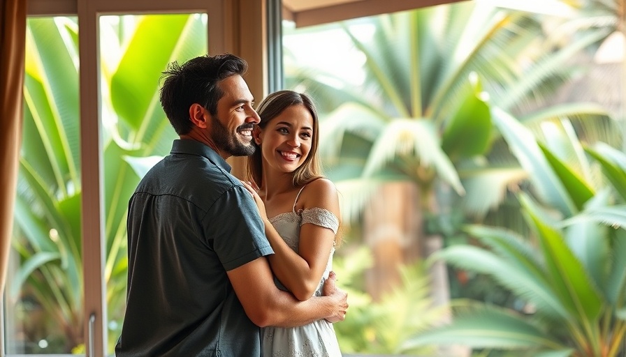 Couple enjoying tropical view, related to premium travel card comparison.