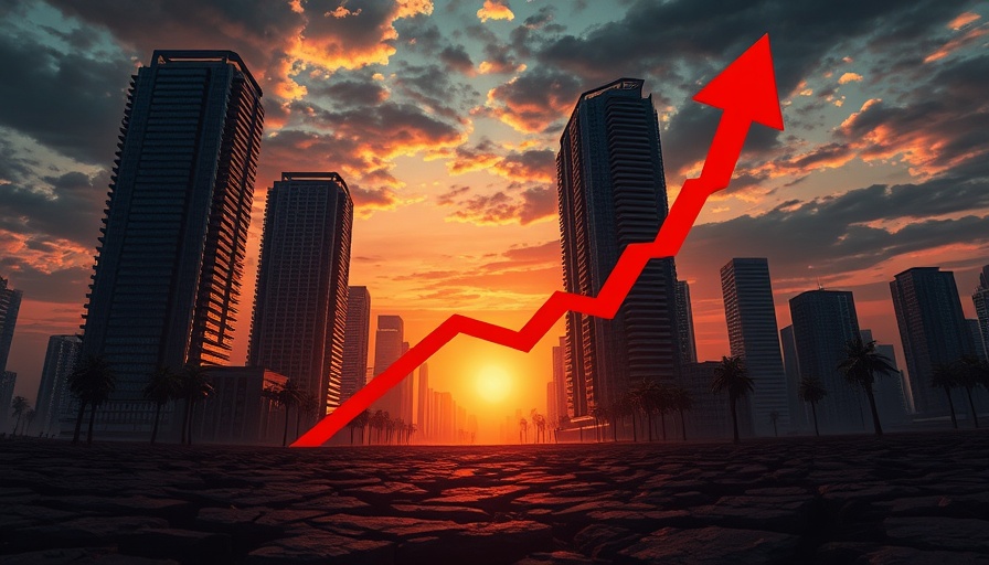 Surreal Miami cityscape suggesting housing market crash likelihood.