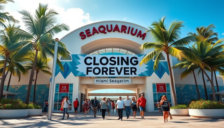 Miami Seaquarium Closure announced with entrance view and visitors.
