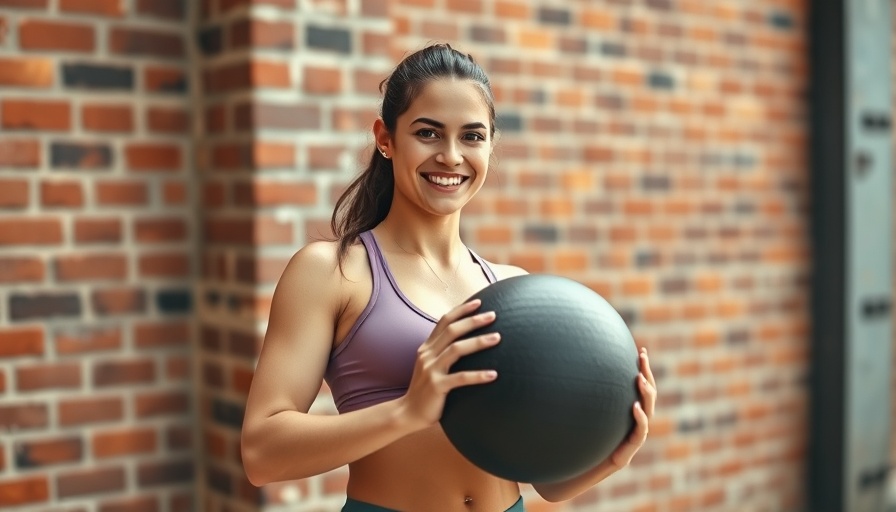 Athletic woman with medicine ball during peptides wellness journey.