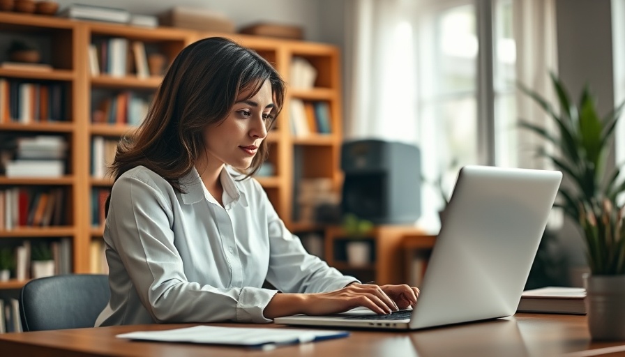 Focused woman in video call about telehealth medication abortions.