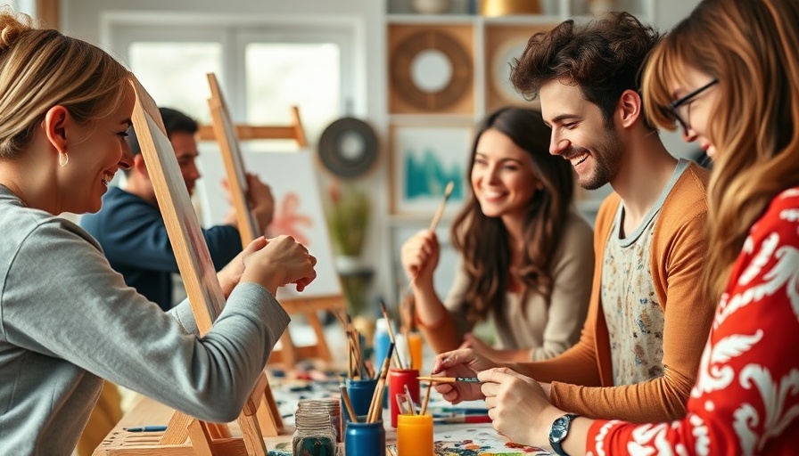 Individuals participating in art therapy for emotional healing.