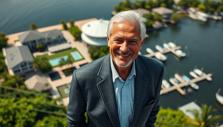 Bezos family dock upgrade Florida aerial view with distinguished man.