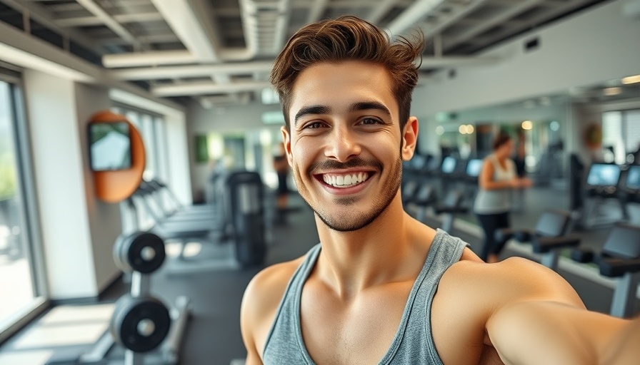 Stay connected with your teenage son, gym selfie.
