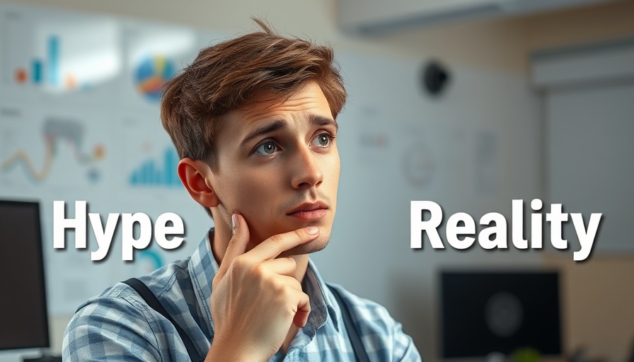 Young man analyzing AI video generation 2025 concept.