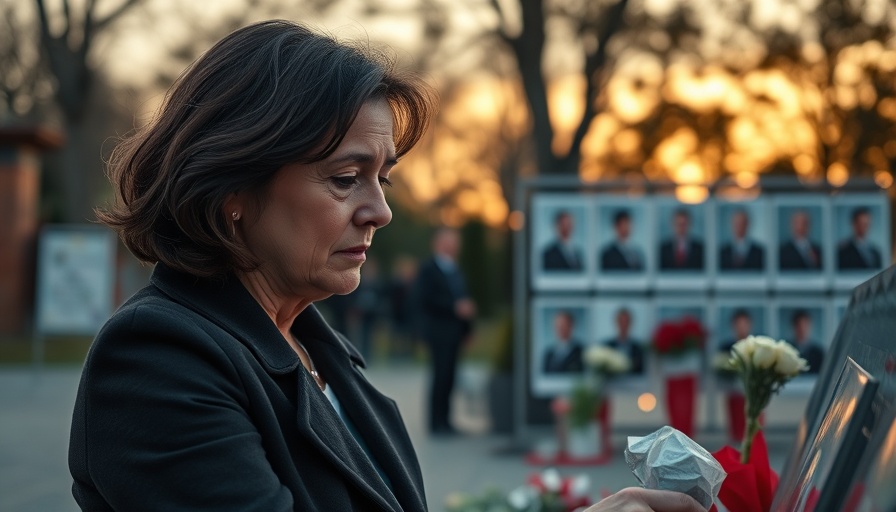 Israeli commemoration October 7, woman placing tribute, solemn ceremony.
