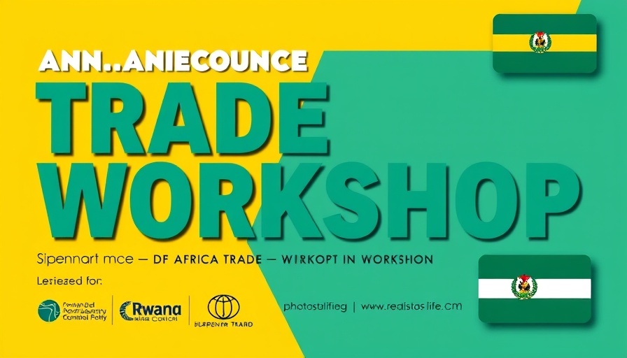 Africa Trade workshop digital poster with vibrant design