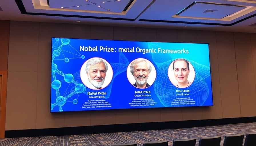 Nobel Prize winners in chemistry 2025 for metal-organic frameworks.