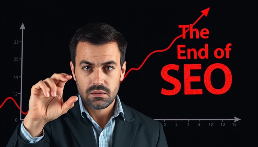 SEO is dead in 2025 shown in declining graph with man analyzing.