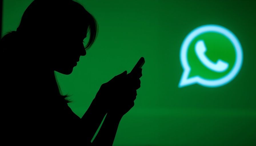 Silhouette of a woman with smartphone against WhatsApp logo; WhatsApp Rival in India.