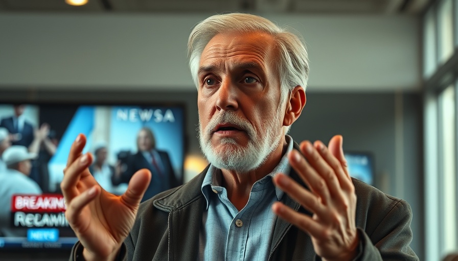 Close-up of Netanyahu delivering a message amid breaking news.