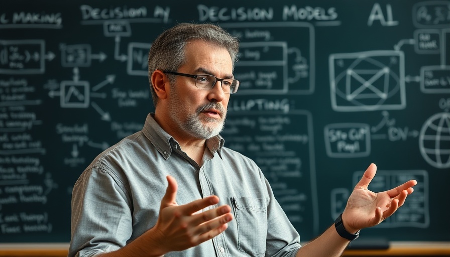 Expert explaining designing decision agents with DMN, educational setting.