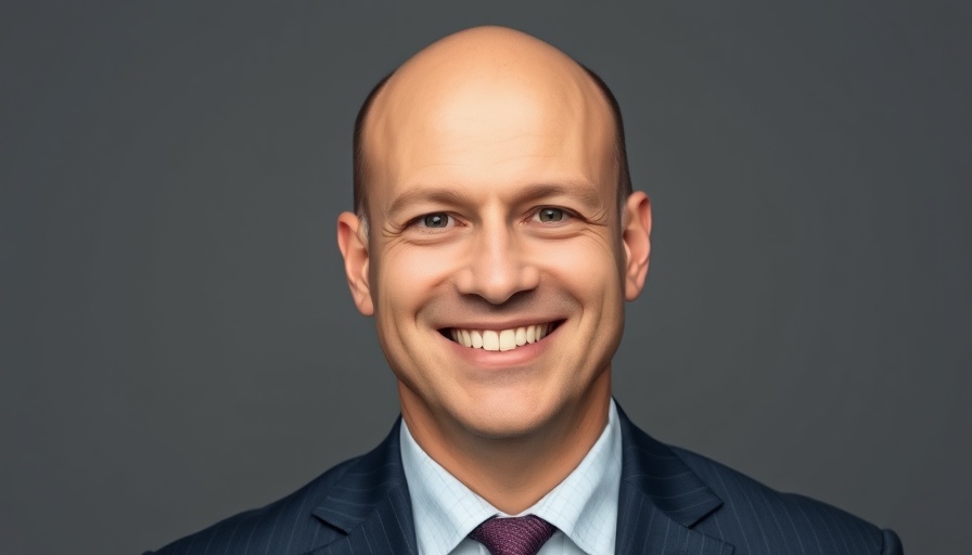 Portrait of a bald man in a suit smiling.