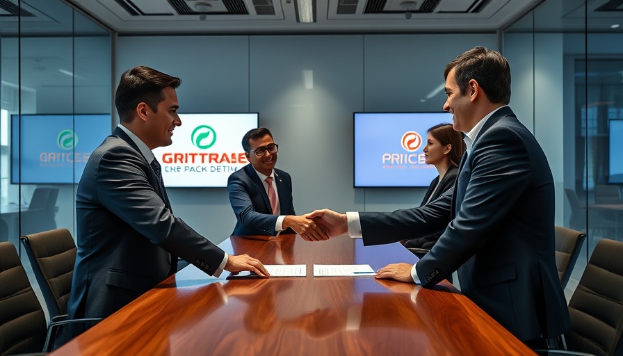 Business meeting highlighting green logistics partnership agreement.