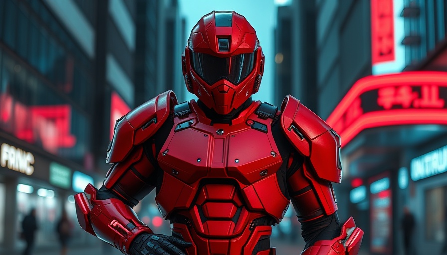 Futuristic figure in armor related to Tron: Ares box office performance.