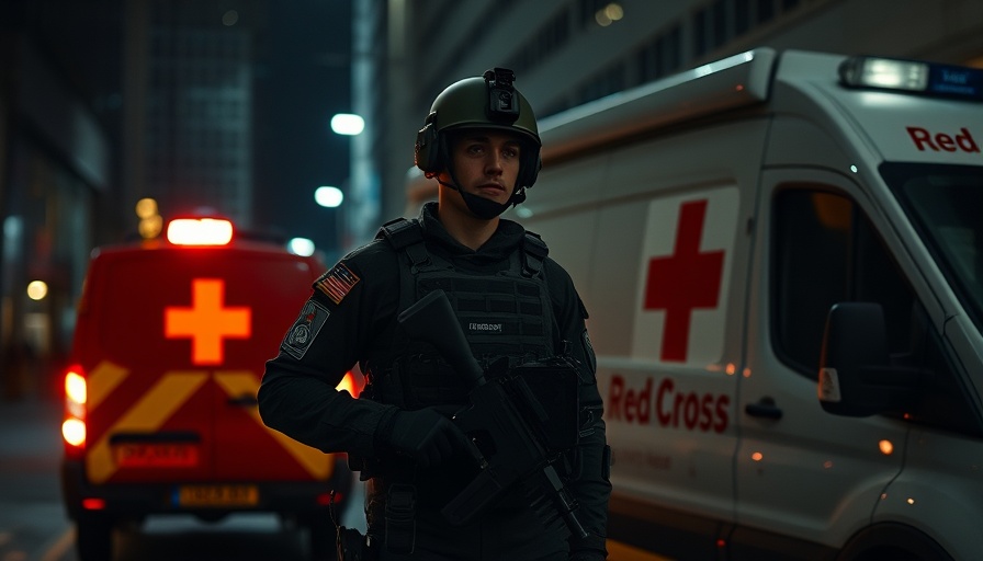 Scene with soldier near Red Cross vehicle related to Israeli captives' bodies returned