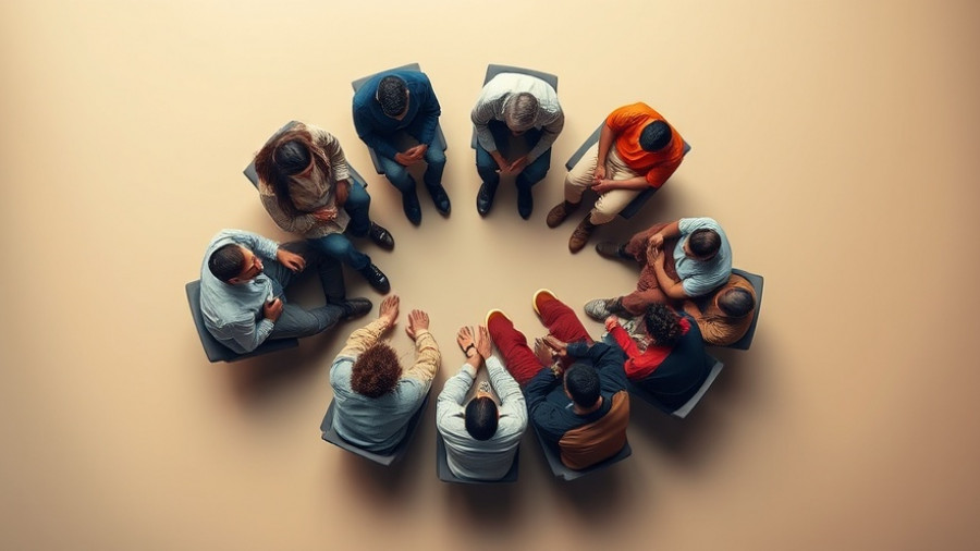 Groups discussing within overlapping circles, education quality perception gap concept.