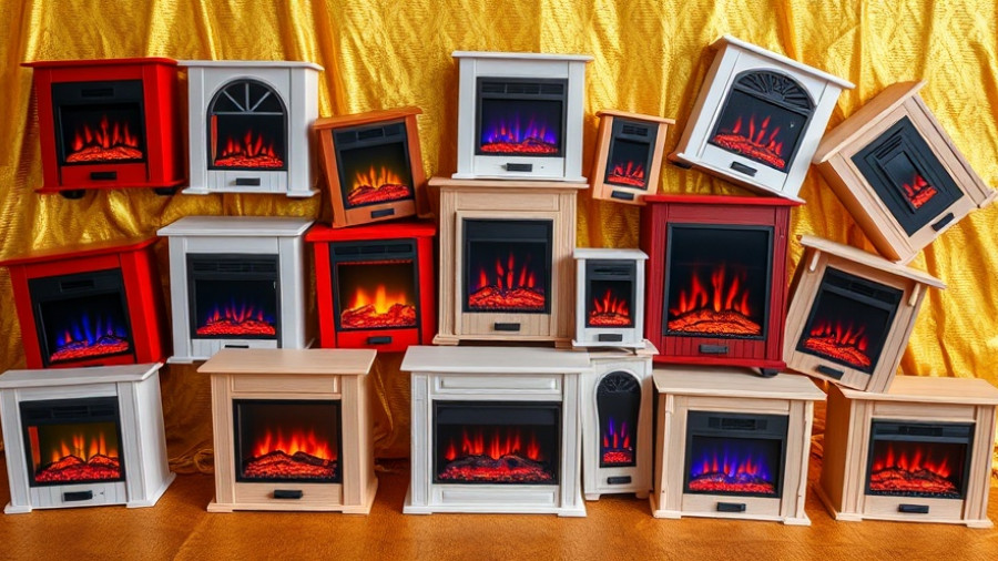 Top electric fireplaces on Amazon in various colors and styles.