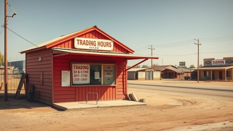 Unregistered township business with trading hours sign in South Africa.