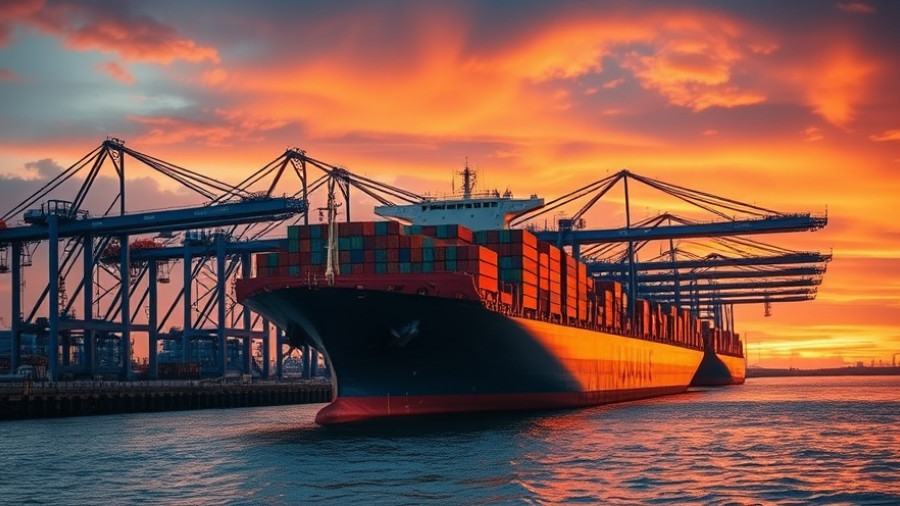 Container ship at new shipping route between Jebel Ali and Berbera