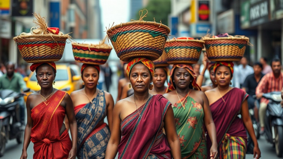 People in Madagascar walking confidently amid transitional optimism.