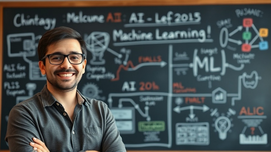 Understanding Machine Learning: Presenter explaining AI concepts.