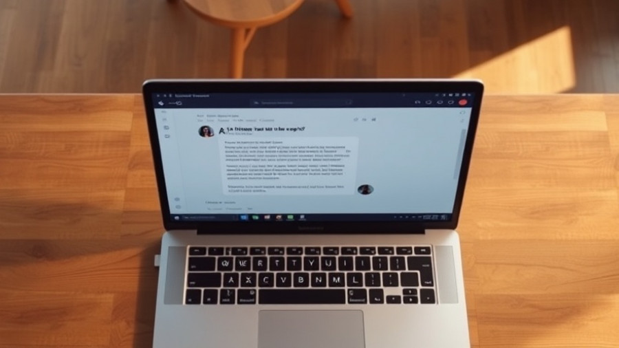 Laptop displaying AI interface on a wooden table, AMD OpenAI deal.