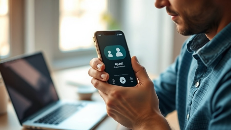 AI Bubble app interface on smartphone in workspace.
