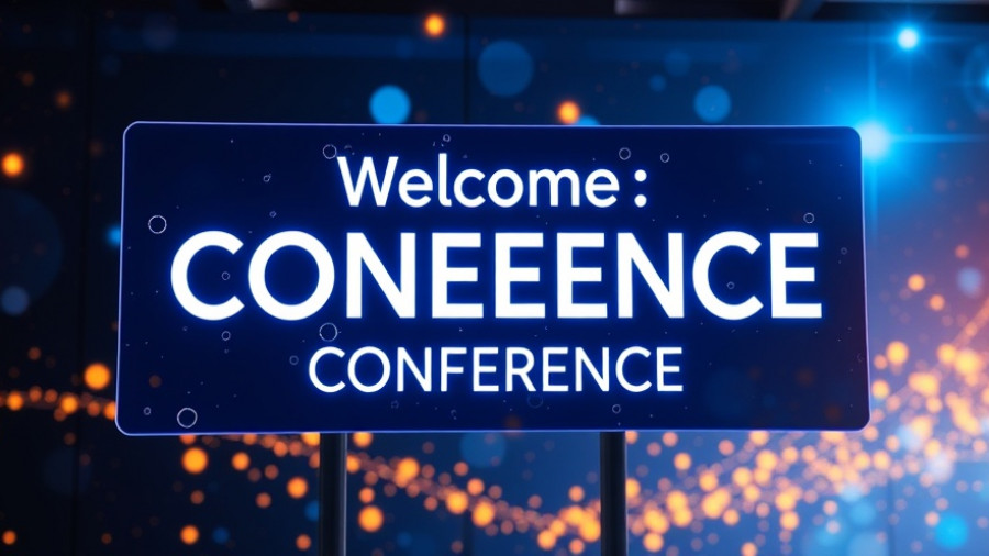 Africa Trade Solutions conference welcome sign with vibrant design.