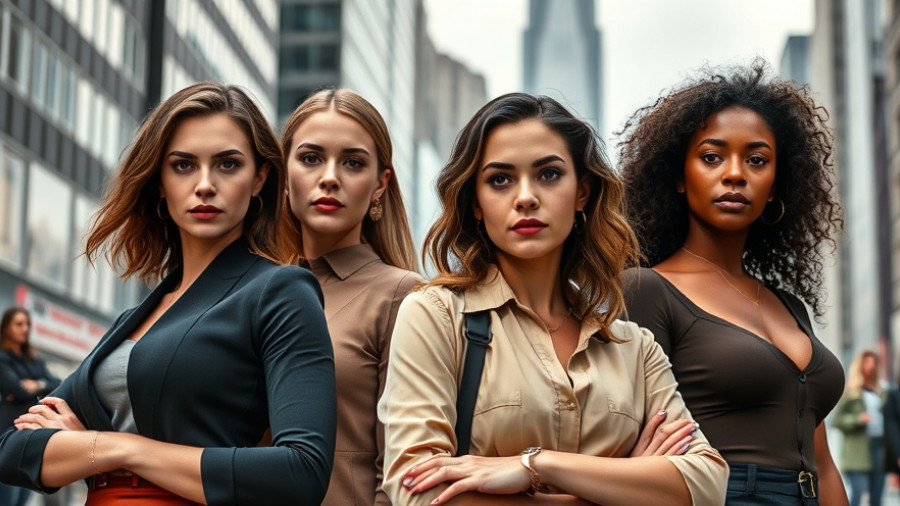 Empowered women in India standing united against sexual violence.