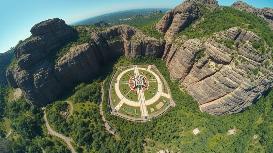 Aerial view of virtual landscape for LEGO prototyping event.
