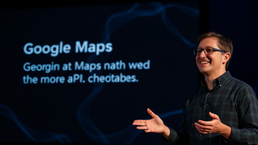 Google Maps grounding Gemini API presentation with smiling presenter