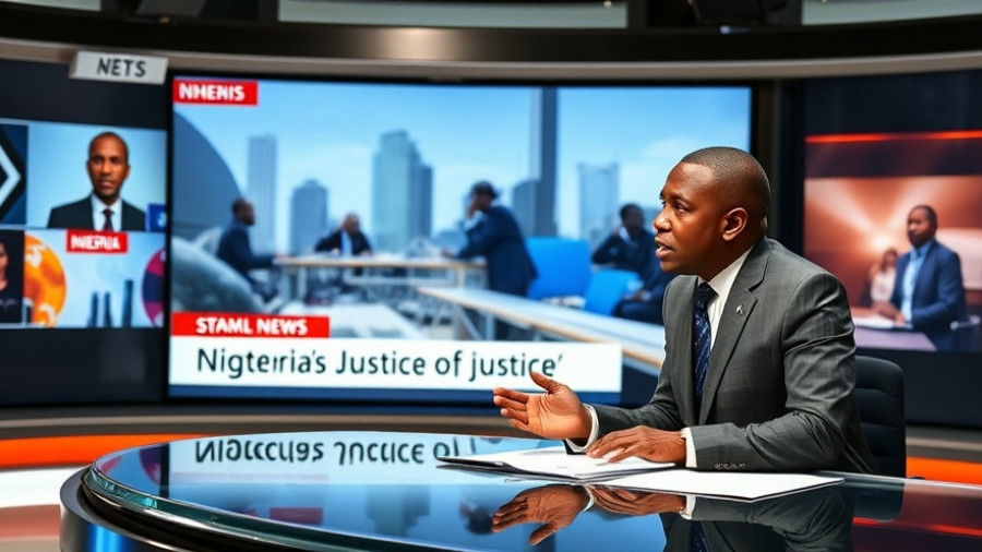 Africa news broadcast discussing Nigeria's justice system.