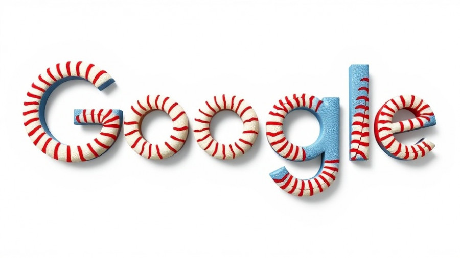 Baseball-themed Google logo styled for MLB Fall Classic for Kids, creative design.